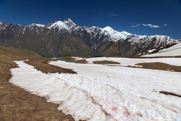 高加索山脉Khevi地区。格鲁吉亚。图片下载