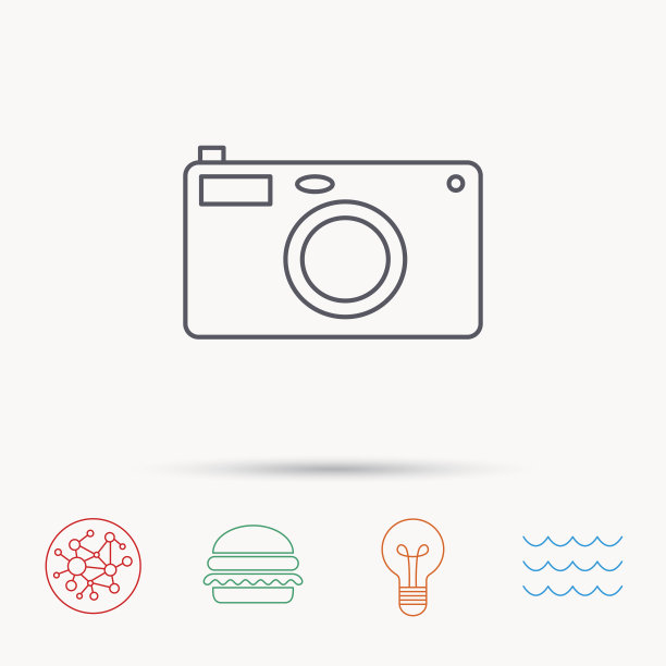 照片的相机图标。摄影设备的信号。图片下载