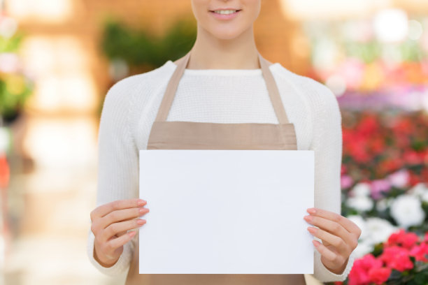 工作中积极的卖花人图片下载