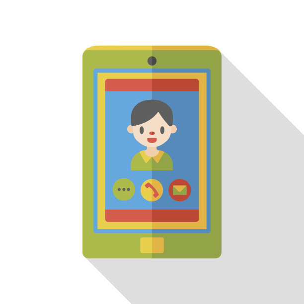 手机通话平面图标图片下载