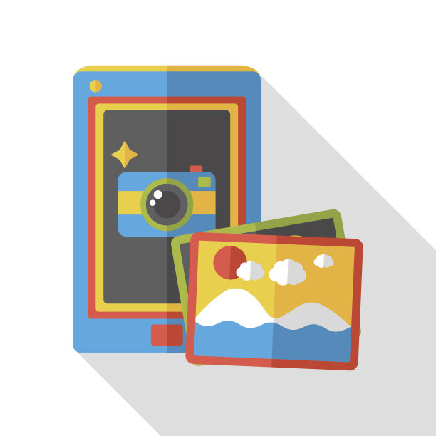 手机照片平面图标图片下载