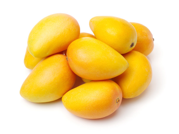 白色背景上的芒果图片下载