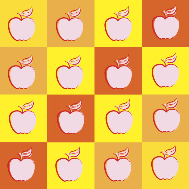 抽象的橙色背景。苹果矢量图图片下载