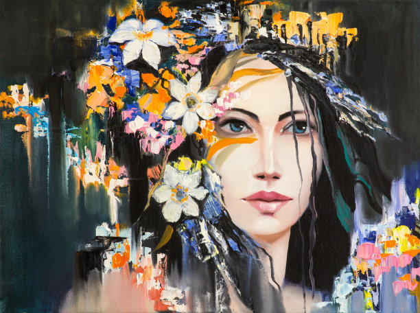 油画插画素材ID：165687880