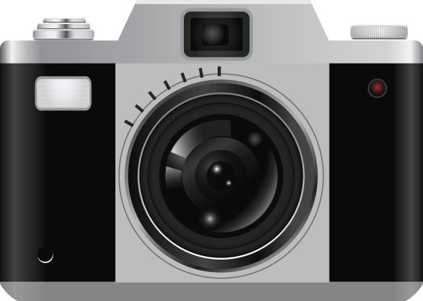 复古复古相机照片图标孤立在白色背景图片下载