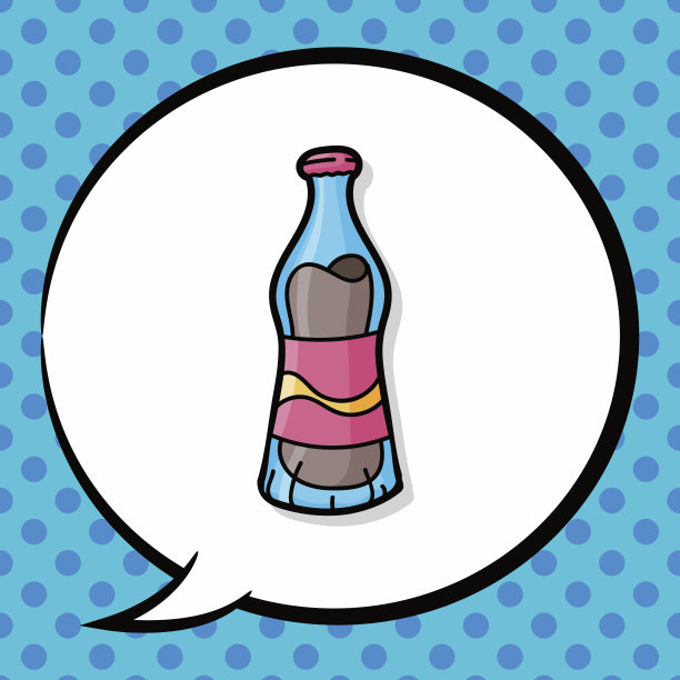 汽水饮料涂鸦，言语泡泡图片下载