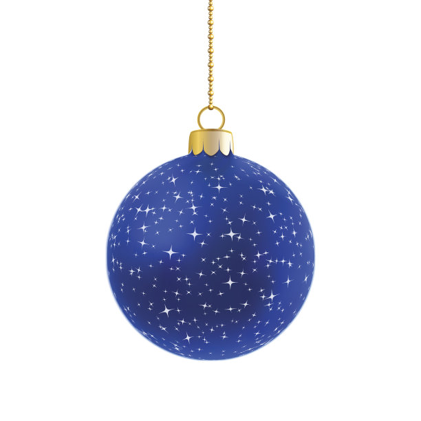 向量蓝色缎子的小玩意儿与星星上的金链。图片下载