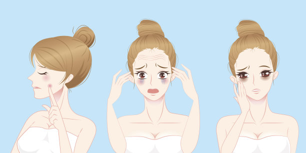 有面部问题的女性图片下载