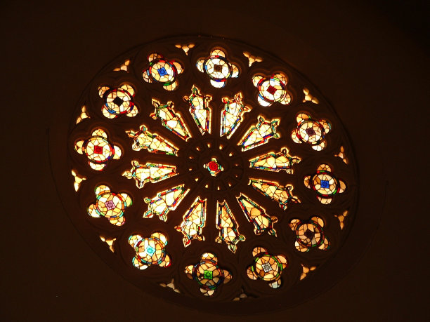 彩色玻璃窗户图片下载