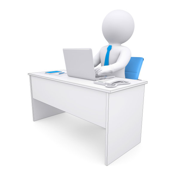 3d白人坐在桌子旁图片下载