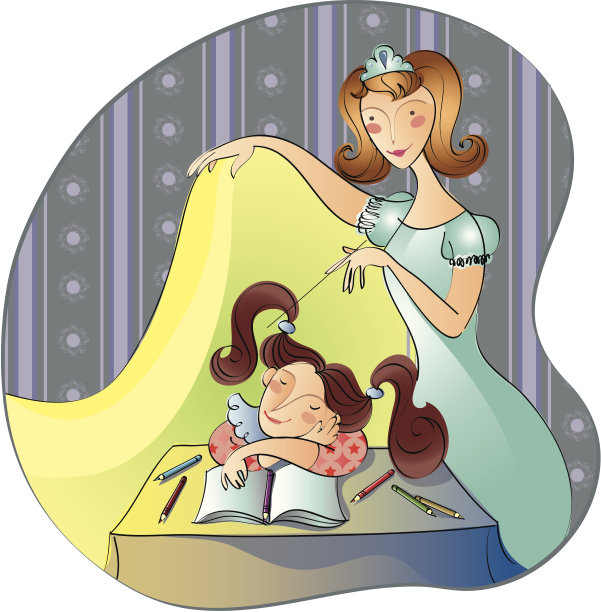 小女孩和夜精灵图片下载