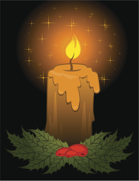 向量燃烧的蜡烛图片下载