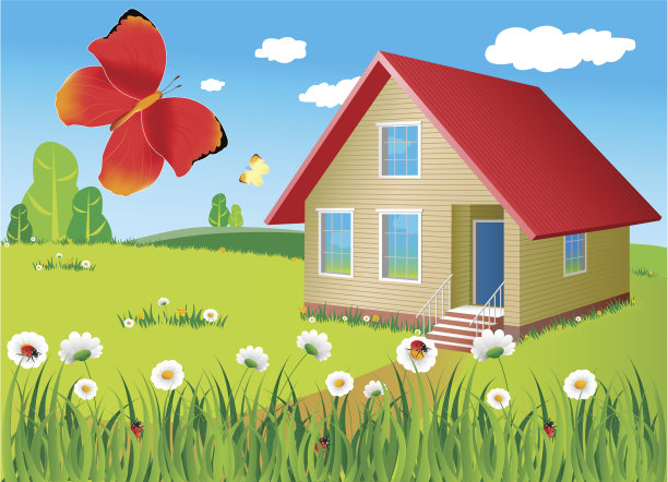 夏天的小房子图片下载