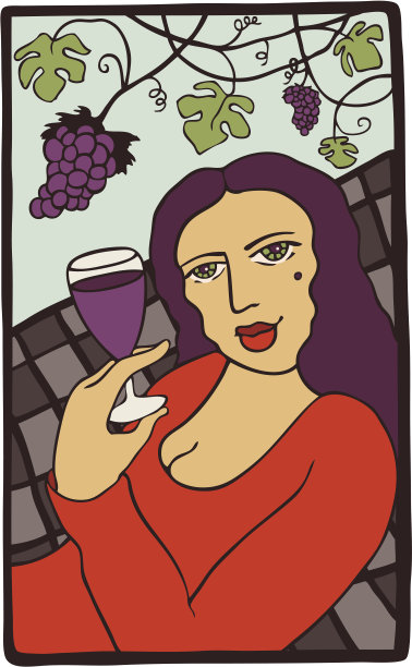 拿着酒杯的女人图片下载