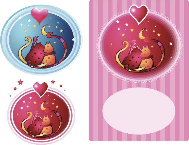 两只恋爱中的猫图片下载