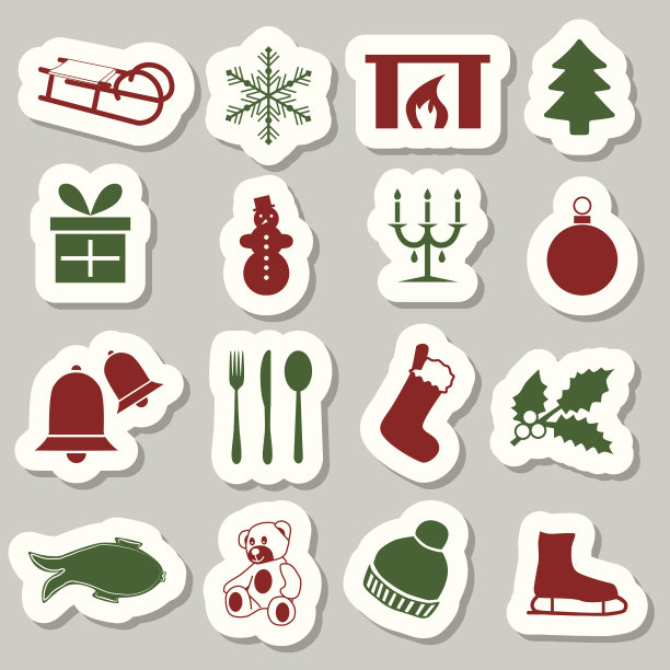 圣诞贴纸图片下载