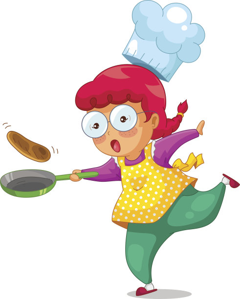做饭的女孩图片下载