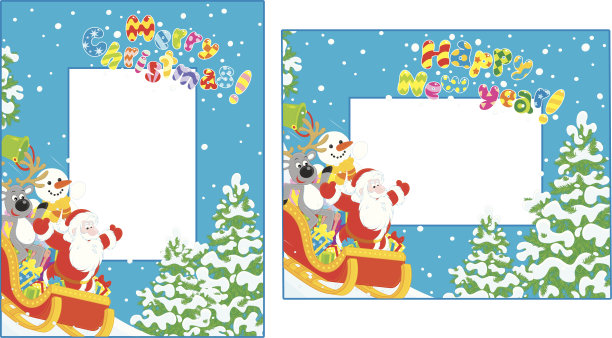 圣诞节和新年临近图片下载