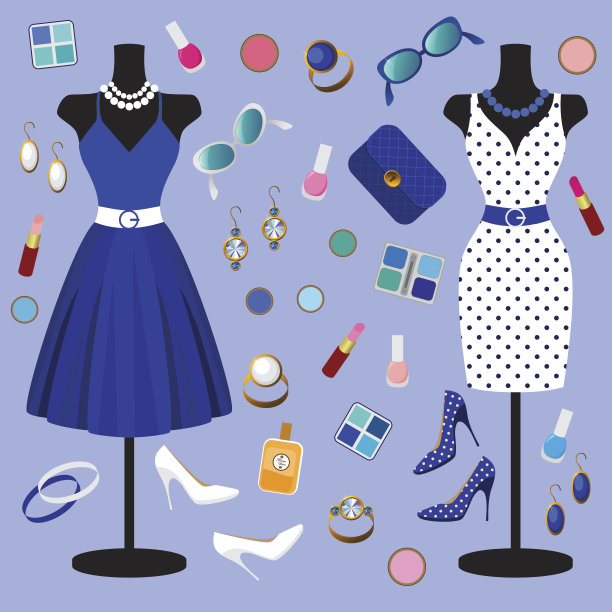 时尚服装向量集合图片下载