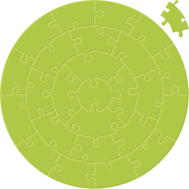 圆形的简单的谜题图片下载