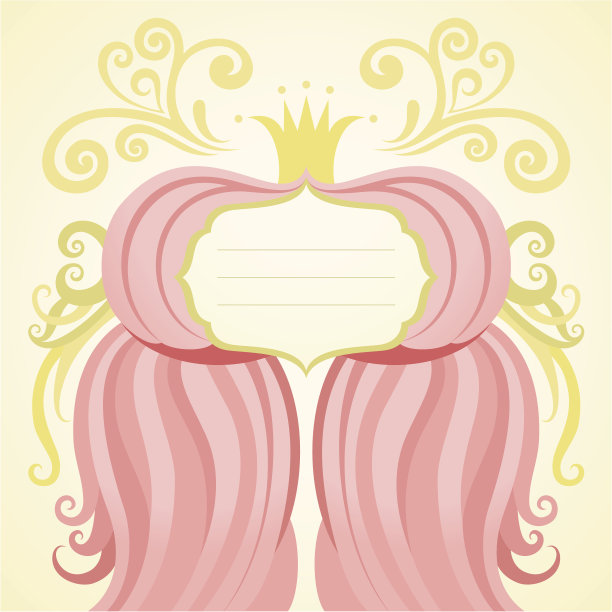 邀请卡、生日卡或结婚卡。公主风格图片下载