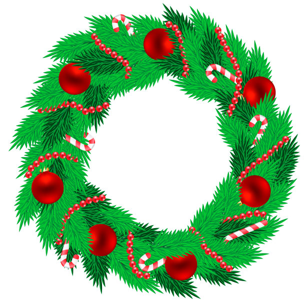 圣诞花圈图片下载