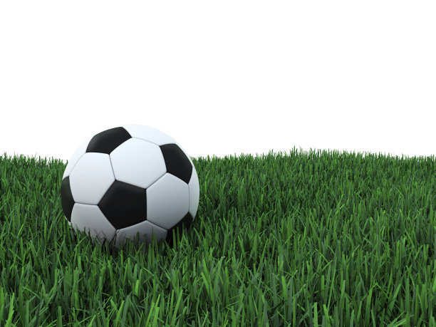 足球在草地上图片下载