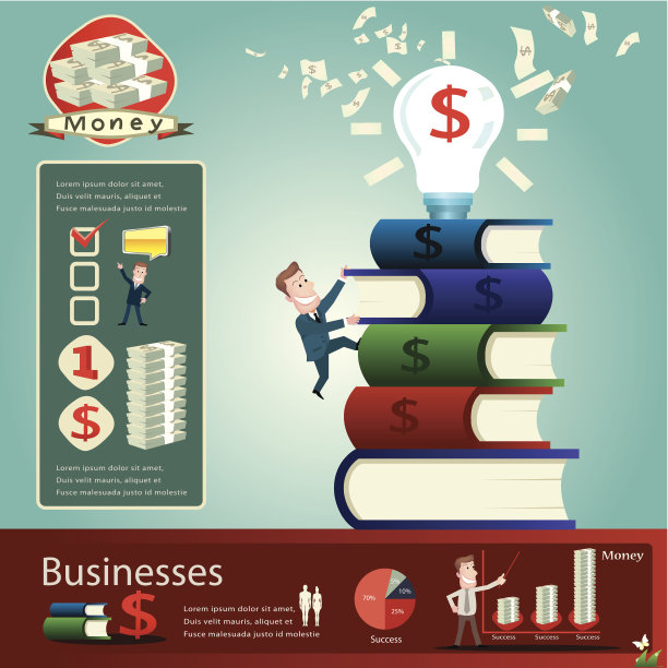 bissinessman信息图。矢量图图片下载