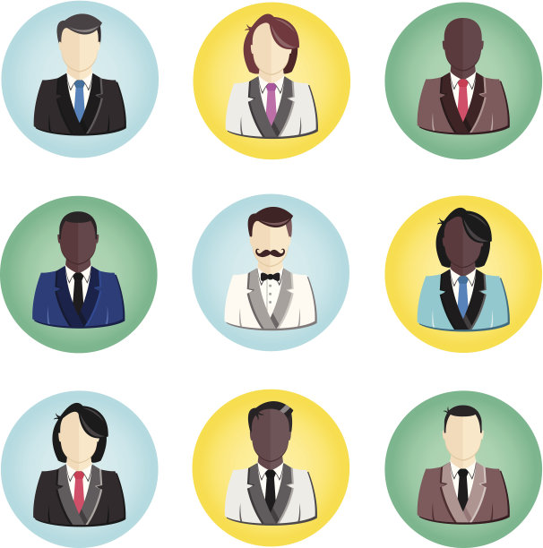 向量用户阿凡达配置文件图标设置图片下载