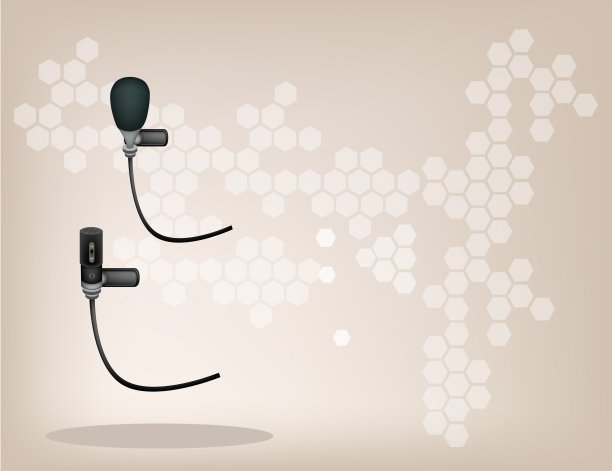 无线麦克风美丽的棕色背景素材图片