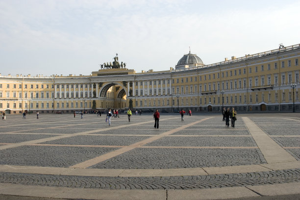 宫殿广场和总参谋部大楼，圣彼得堡，俄罗斯图片下载