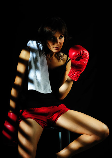 拳击手的女人图片下载