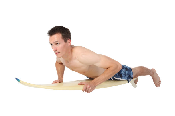 一个人在冲浪板上冲浪图片下载