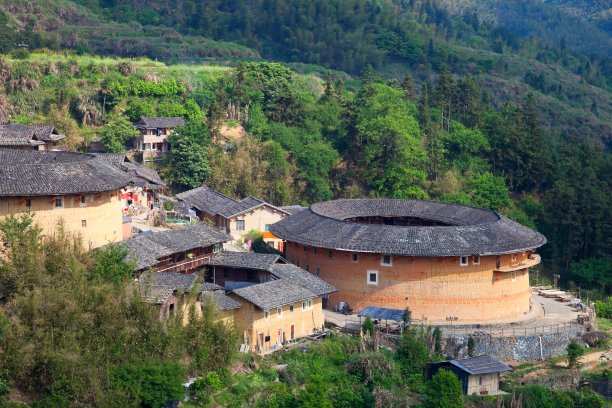 中国福建省的客家土楼图片下载