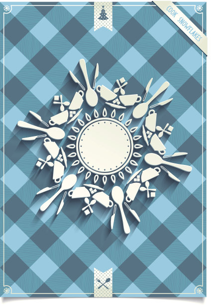 设计独特的雪花节日贺卡图片下载