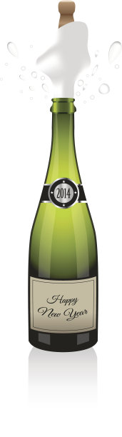 2014年香槟酒瓶图片下载