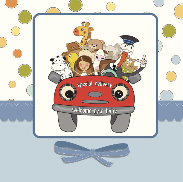 有趣的鹳带来了一个新的小女孩图片下载