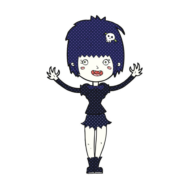 漫画中的吸血鬼女孩图片下载