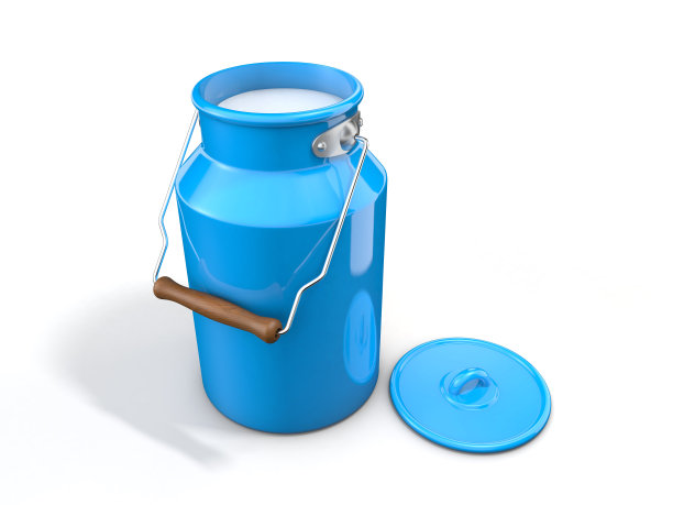 牛奶搅拌器孤立的白色背景图片下载