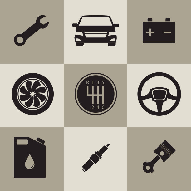 矢量插图的汽车图标集图片下载