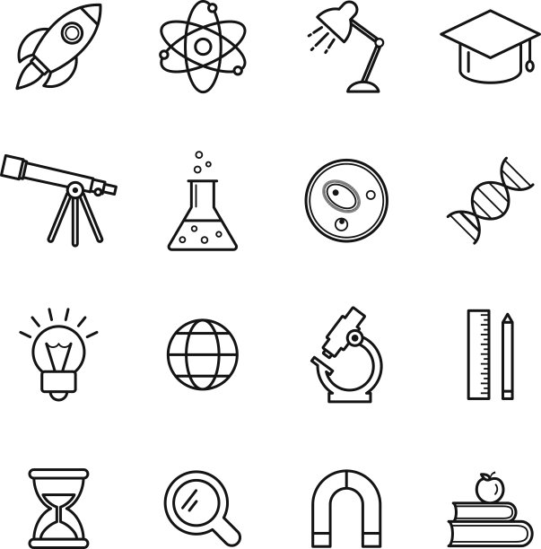 科学线性图标合集图片下载