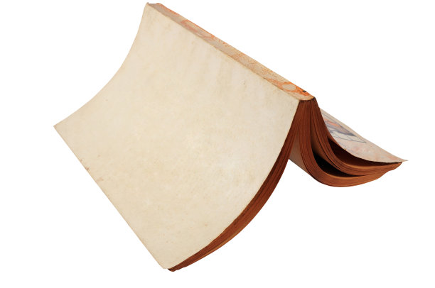 在白色的背景上把书翻过来图片下载