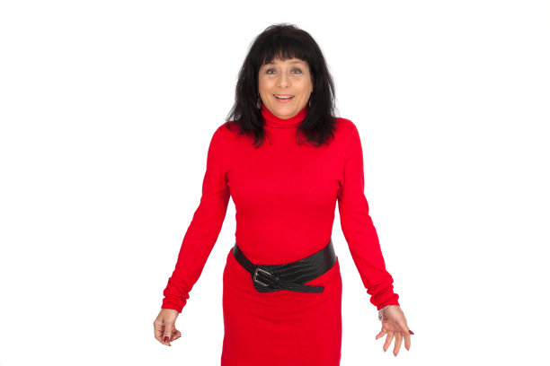 美丽的女人在不同的衣服里有不同的表情图片下载