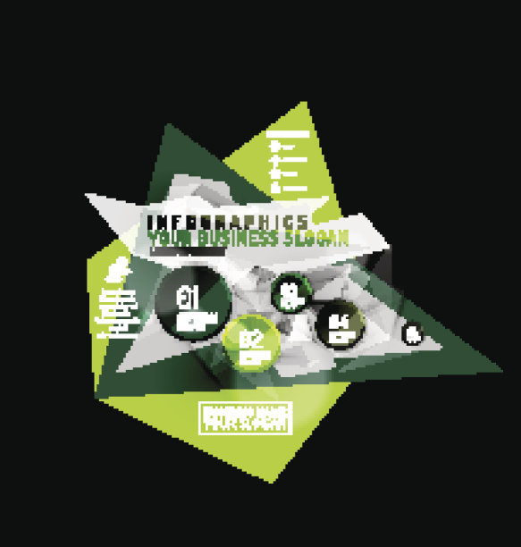 业务抽象三角形信息图布局图片下载