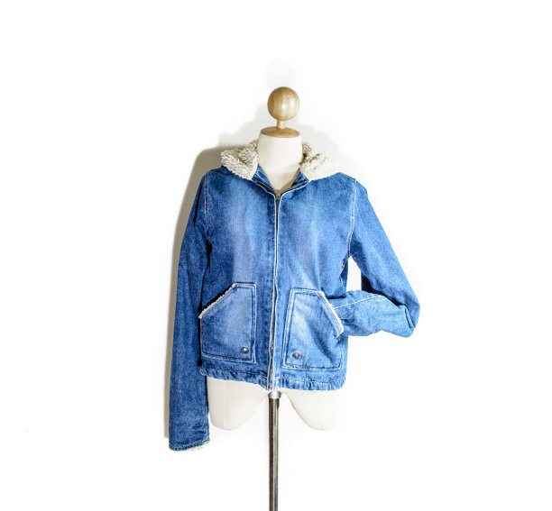 蓝色的牛仔外套图片下载