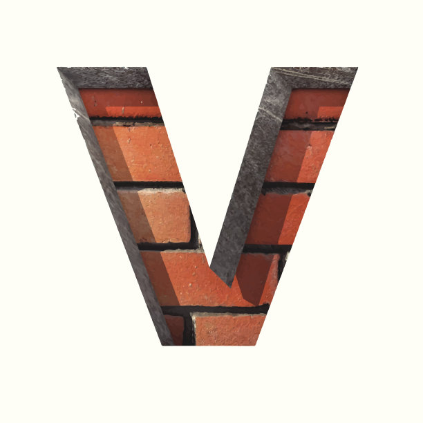 矢量砖切割图形v.粘贴到任何背景图片下载