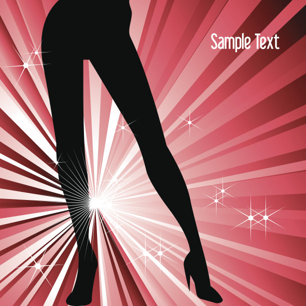 矢量插图，美丽的女士腿，卡片的概念。图片下载
