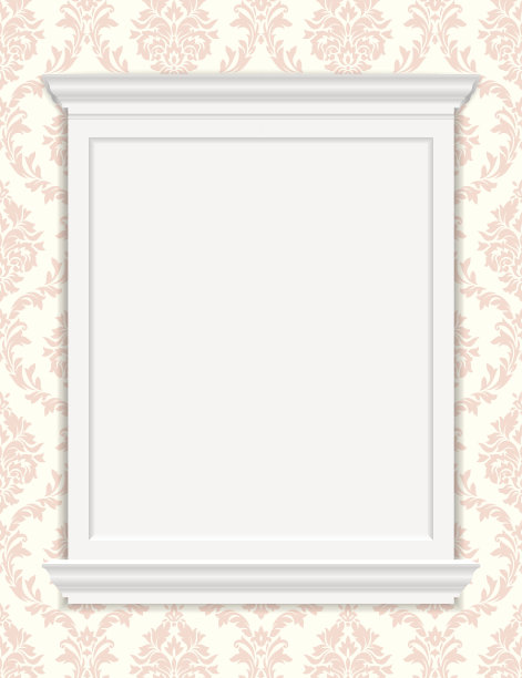 矢量复古的框架moldings复古墙纸图片下载