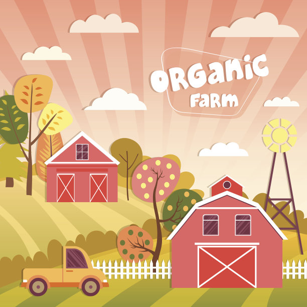 农场景观说明素材图片