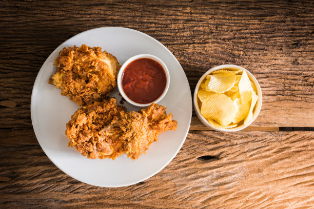 桌上有炸鸡图片下载